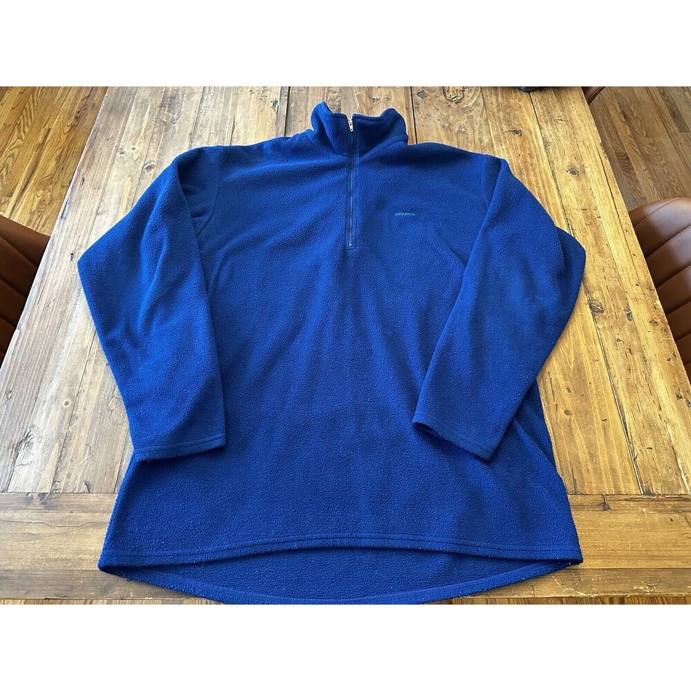 Vintage 90s Patagonia Capilene Fleece 1/4 Zip Pullover Made in USA XL